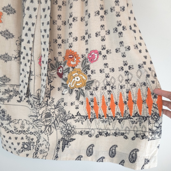 Anthropologie Vineet Bahl Women's Devi Floral Embroidered Midi Skirt - Picture 3 of 14